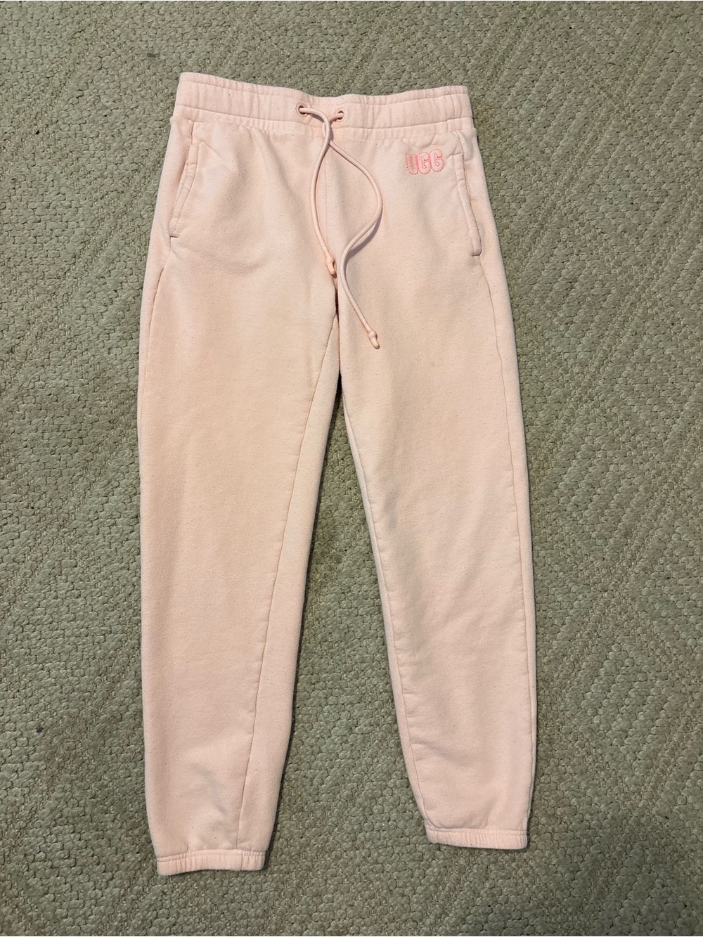 UGG Pale Pink Fleece Joggers with Drawstring